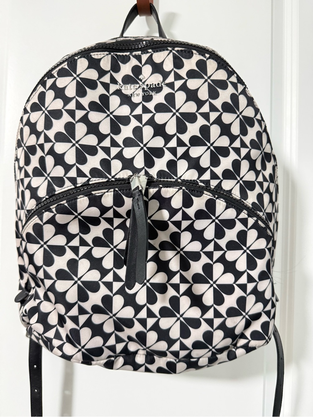 kate spade Black & White Geometric Floral Backpack